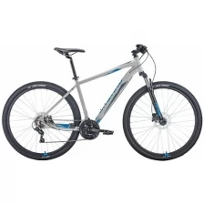 Велосипед Forward APACHE 29 3.2 disc (29 21 ск. рост 17) 2020-2021 серый/синий RBKW1M39G019